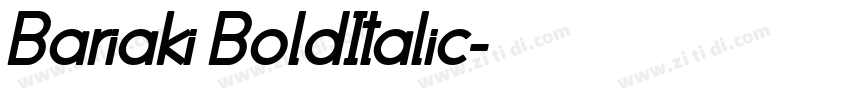 Bariaki BoldItalic字体转换